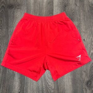 Red gymshark shorts